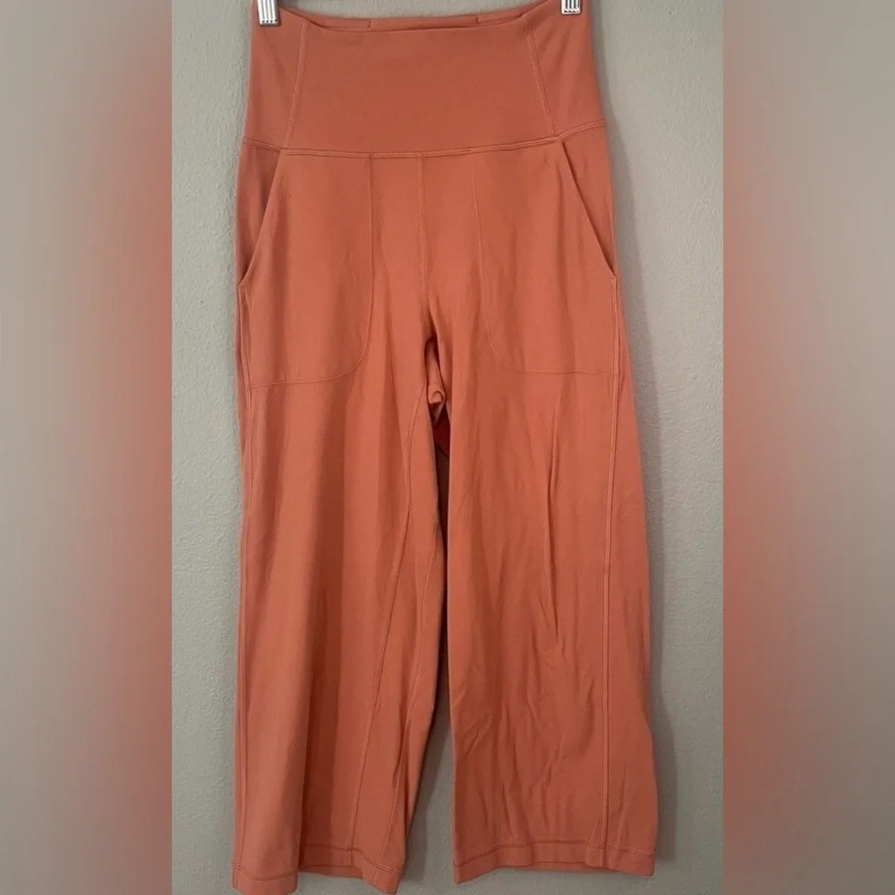 Lululemon Align Wide‎ Leg Crop Size 4 Rustic Coral - Picture 3 of 5